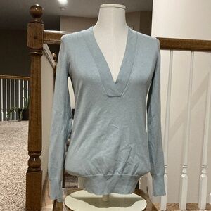 Banana Republic Soft Blue V-Neck Sweater
